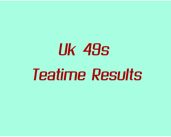 Uk49s Teatime Results: Thursday 8 December 2022