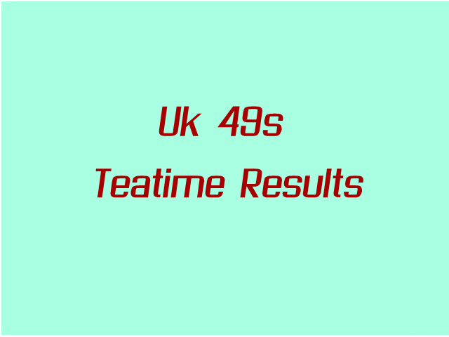 Uk49s Teatime Results: Thursday 8 December 2022